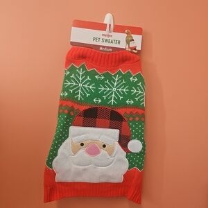 NWT Santa Claus Christmas Pet Dog Holiday Sweater Size Medium Limited Edition
